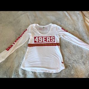 SF 49ers long sleeve Victoria secret PINK tee